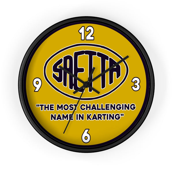 Vintage Karting Saetta Kart Engine "Most Challenging Name in Karting" Wall Clock