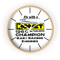 Vintage Karting 1966 Komet American & British Champions Wall Clock