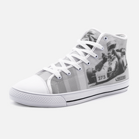 Vintage Karting Hartman Enduro B&W Unisex High Top Canvas Shoes