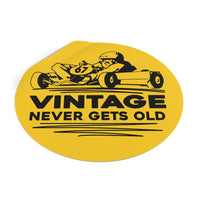 Vintage Enduro Karting "Vintage Never Gets Old" Round Vinyl Stickers