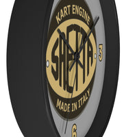 Vintage Karting Saetta Kart Engine Badge Wall Clock