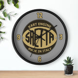 Vintage Karting Saetta Kart Engine Badge Wall Clock
