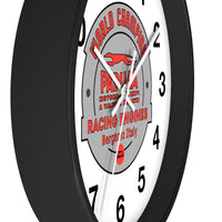 Vintage Karting Parilla World Champion Kart Engines Badge Wall Clock