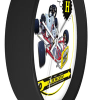 Vintage Karting Hewland Arrow Kart Engine on Emmick Kart Wall Clock