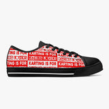 Karting is for Racing Lovers Classic Low-Top Canvas Shoes - White/Black