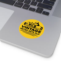 Vintage Enduro Karting "Vintage Never Gets Old" Round Vinyl Stickers