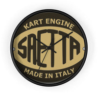 Vintage Karting Saetta Kart Racing Engine Made in Italy Wall clock