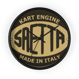 Vintage Karting Saetta Kart Racing Engine Made in Italy Wall clock