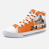 Kart Racing 24-7-365 Orange Unisex High Top Canvas Shoes
