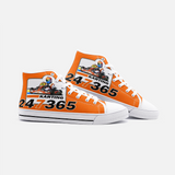 Kart Racing 24-7-365 Orange Unisex High Top Canvas Shoes