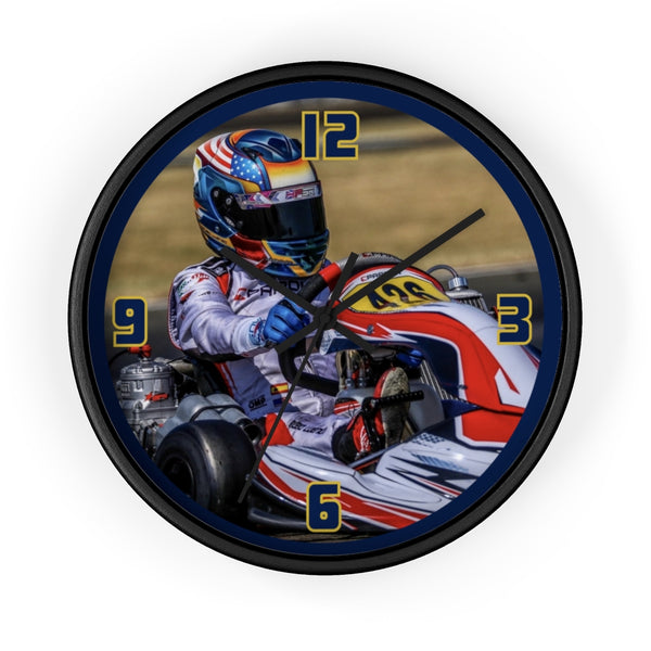 Kart Racing Parolin Driver Racing Wall Clock