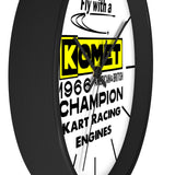 Vintage Karting 1966 Komet American & British Champions Wall Clock