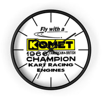 Vintage Karting 1966 Komet American & British Champions Wall Clock