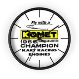 Vintage Karting 1966 Komet American & British Champions Wall Clock