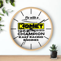 Vintage Karting 1966 Komet American & British Champions Wall Clock
