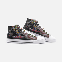 Kart Racing Karts on S Curve Unisex High Top Canvas Shoes