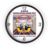 Vintage Karting Lynn Haddock Bridgestone Long Beach GP Wall clock