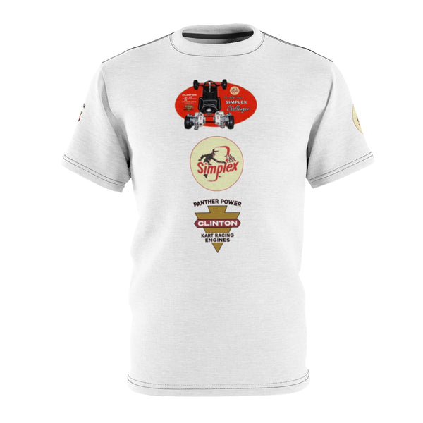 Vintage Karting Simplex Challenger with Clinton Kart Engines Unisex AOP Cut & Sew Tee
