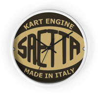 Vintage Karting Saetta Kart Racing Engine Made in Italy Wall clock