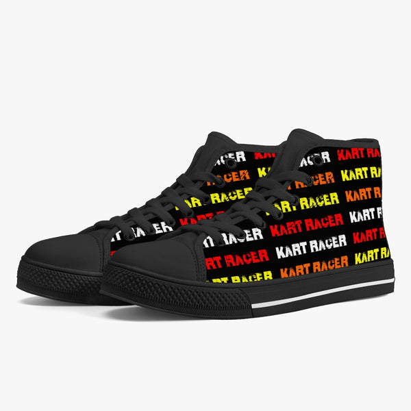 Kart Racer Classic High-Top Black Canvas Shoes