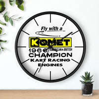 Vintage Karting 1966 Komet American & British Champions Wall Clock