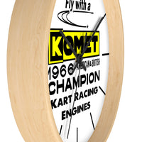 Vintage Karting 1966 Komet American & British Champions Wall Clock