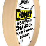Vintage Karting 1966 Komet American & British Champions Wall Clock