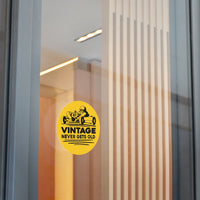 Vintage Enduro Karting "Vintage Never Gets Old" Round Vinyl Stickers