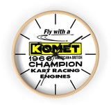 Vintage Karting 1966 Komet American & British Champions Wall Clock