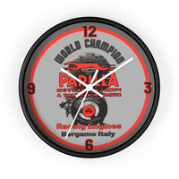 Vintage Karting Parilla Racing Engines Bergamo, Italy Wall Clock