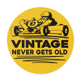 Vintage Enduro Karting "Vintage Never Gets Old" Round Vinyl Stickers