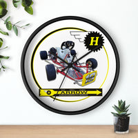 Vintage Karting Hewland Arrow Kart Engine on Emmick Kart Wall Clock