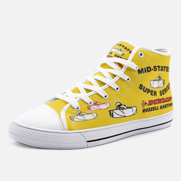 Vintage Karting Mid States Super Series Unisex High Top Canvas Shoes