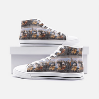 Vintage Karting Kart #52 Unisex High Top Canvas Shoes