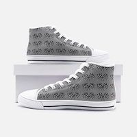 Kart Racing Checkered Flags Unisex High Top Canvas Shoes