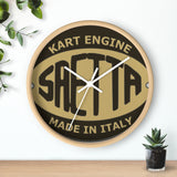 Vintage Karting Saetta Kart Racing Engine Made in Italy Wall clock