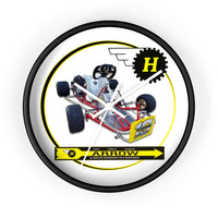 Vintage Karting Hewland Arrow Kart Engine on Emmick Kart Wall Clock