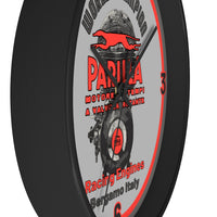 Vintage Karting Parilla Racing Engines Bergamo, Italy Wall Clock