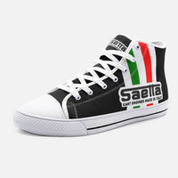 Vintage Karting Saetta Kart Engines Made in Italy Unisex High Top Canvas Shoes