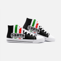 Vintage Karting Saetta Kart Engines Made in Italy Unisex High Top Canvas Shoes