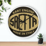 Vintage Karting Saetta Kart Racing Engine Made in Italy Wall clock