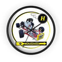 Vintage Karting Hewland Arrow Kart Engine on Emmick Kart Wall Clock