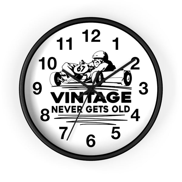 Vintage Karting Never Gets Old Wall Clock