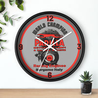 Vintage Karting Parilla Racing Engines Bergamo, Italy Wall Clock