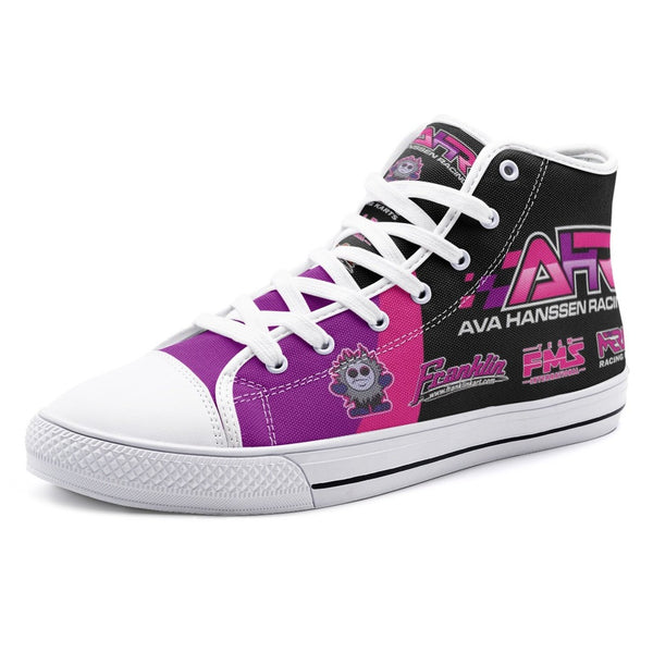 Ava Hanssen Racing Unisex High Top Canvas Shoes