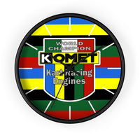 kart Racing Komet World Champion Racing Engines Wall Clock