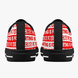 Karting is for Racing Lovers Classic Low-Top Canvas Shoes - White/Black