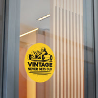 Vintage Enduro Karting "Vintage Never Gets Old" Round Vinyl Stickers