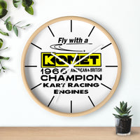 Vintage Karting 1966 Komet American & British Champions Wall Clock