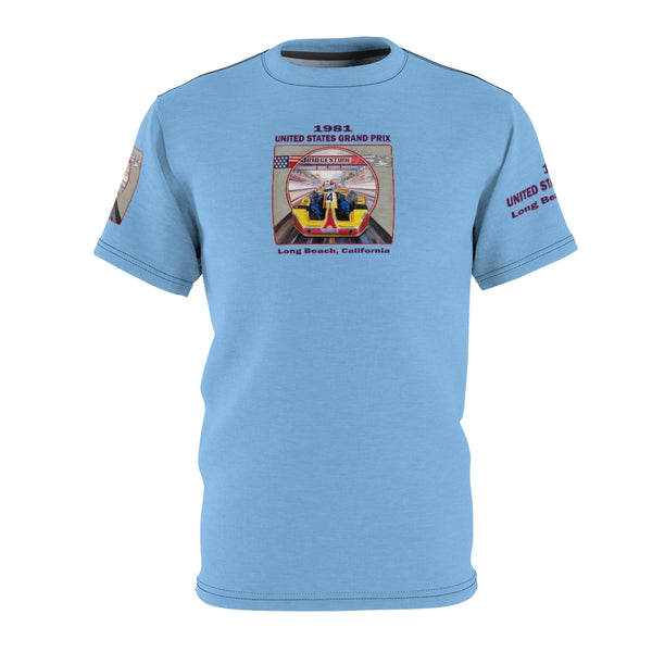 Vintage Karting 1981 Pro Kart Long Beach USGP Unisex AOP Cut & Sew Tee